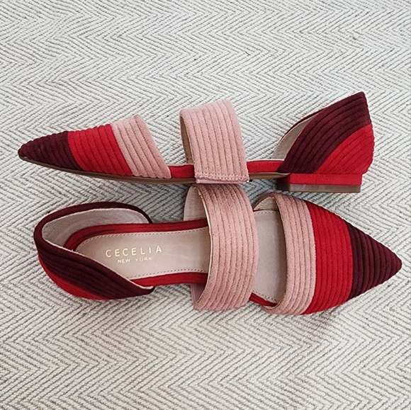CECELIA NEW YORK Red and Pink Flats - Picture 9 of 13